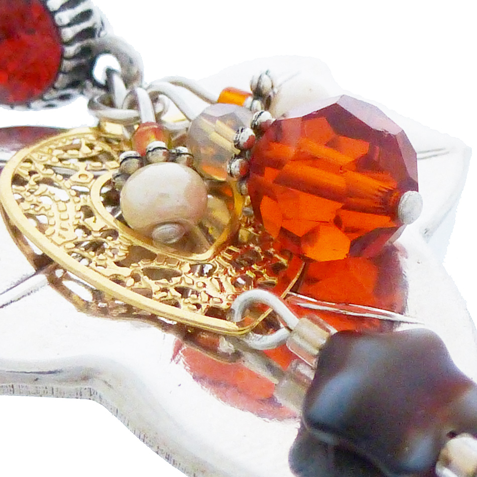 Boucles D'oreilles Clips Vintage Signées 'Les Gens Du Sud' - France - Occasion