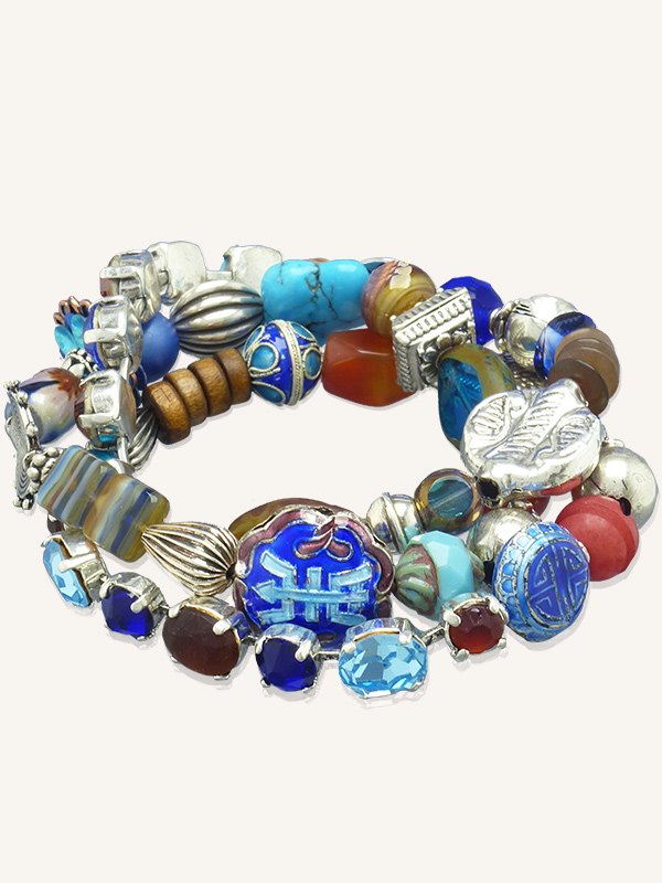 Bracelet-Bain-Argent-10-Microns-Bleu-Marron-Violet-Folies-06-AT